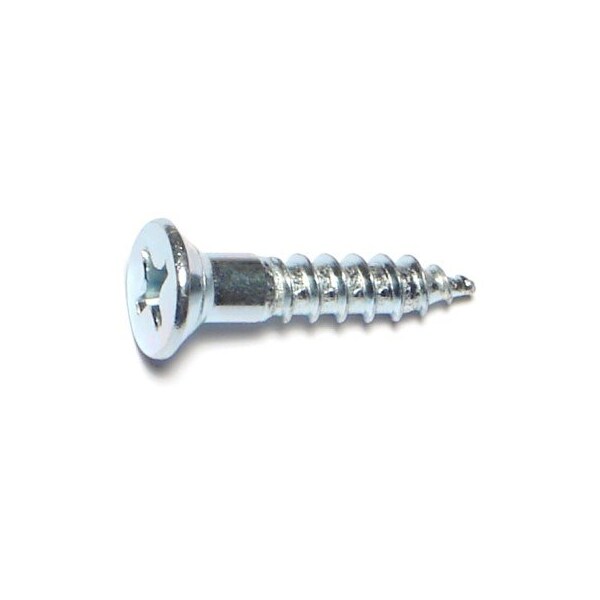 Midwest Fastener Wood Screw, #14, 1-1/4 in, Zinc Plated Steel Flat Head Phillips Drive, 100 PK 02602 - main
